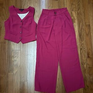 Women's Pink/Purple Pants & Vest Set